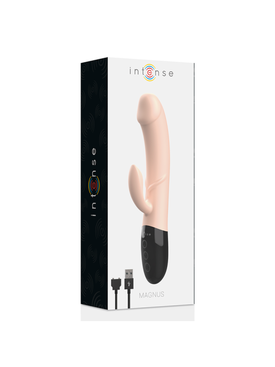 INTENSE MAGNUS VIBRADOR RECARGABLE DUAL NATURAL