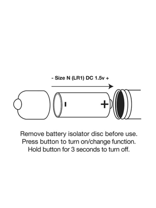 ROCKS OFF BALA VIBRADORA RO 80MM MIDNIGHT METAL