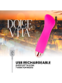 DOLCE VITA VIBRADOR RECARGABLE ONE ROSA 7 VELOCIDADES