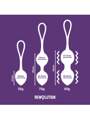 REWOLUTION REWOBEADS BOLAS VIBRADORAS CONTROL REMOTO CON TECNOLOGIA WATCHME