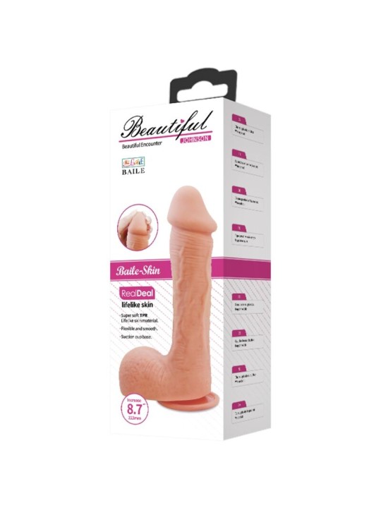 BAILE DILDO JOHNSON PIEL REALISTA 22 CM