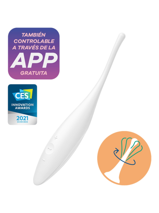 SATISFYER TWIRLING JOY ESTIMULADOR CLITORIS BLANCO