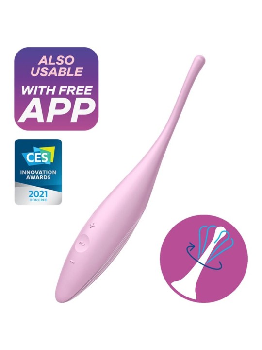 SATISFYER TWIRLING JOY ESTIMULADOR CLITORIS ROSA