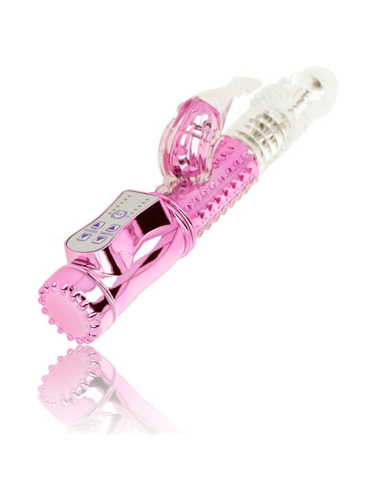 OHMAMA VIBRADOR CON FUNCION ROTACION Y ESTIMULADOR CLITORIS