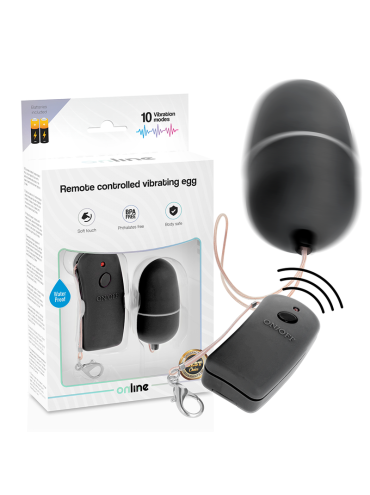 ONLINE HUEVO VIBRADOR CON MANDO CONTROL REMOTO NEGRO