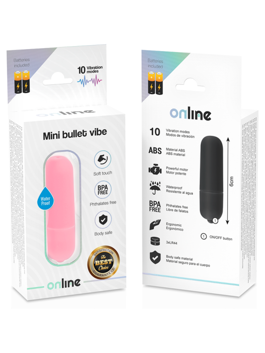 ONLINE MINI BALA VIBRADORA ROSA