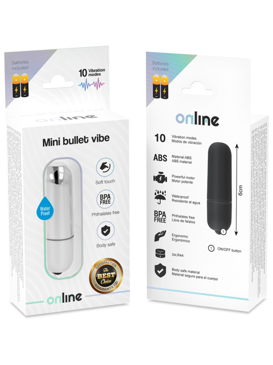 ONLINE MINI BALA VIBRADORA PLATEADA
