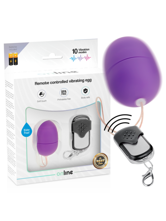 ONLINE HUEVO VIBRADOR CONTROL REMOTO S LILA