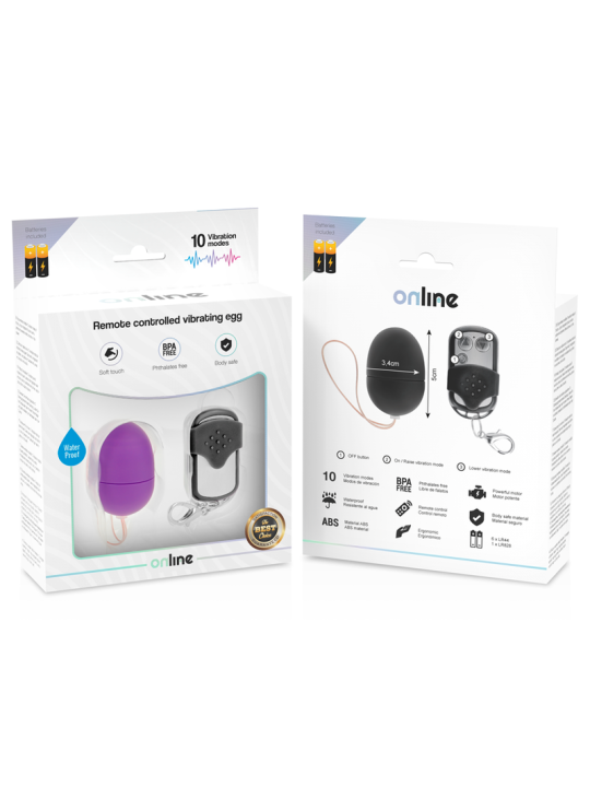 ONLINE HUEVO VIBRADOR CONTROL REMOTO S LILA