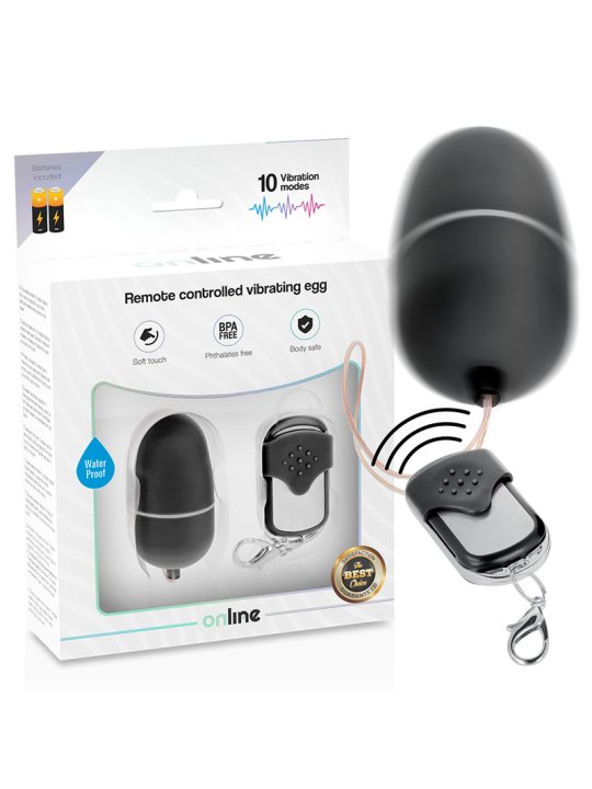 ONLINE HUEVO VIBRADOR CONTROL REMOTO M NEGRO
