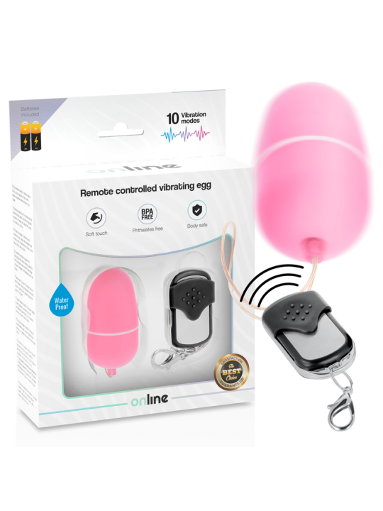 ONLINE HUEVO VIBRADOR CONTROL REMOTO M ROSA