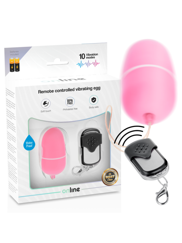ONLINE HUEVO VIBRADOR CONTROL REMOTO M ROSA
