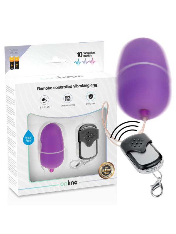 ONLINE HUEVO VIBRADOR CONTROL REMOTO M LILA