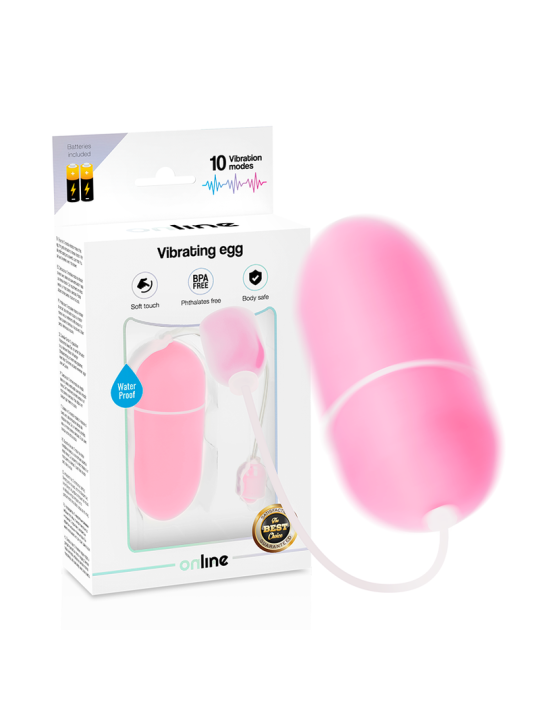 ONLINE HUEVO VIBRADOR WATERPROOF ROSA