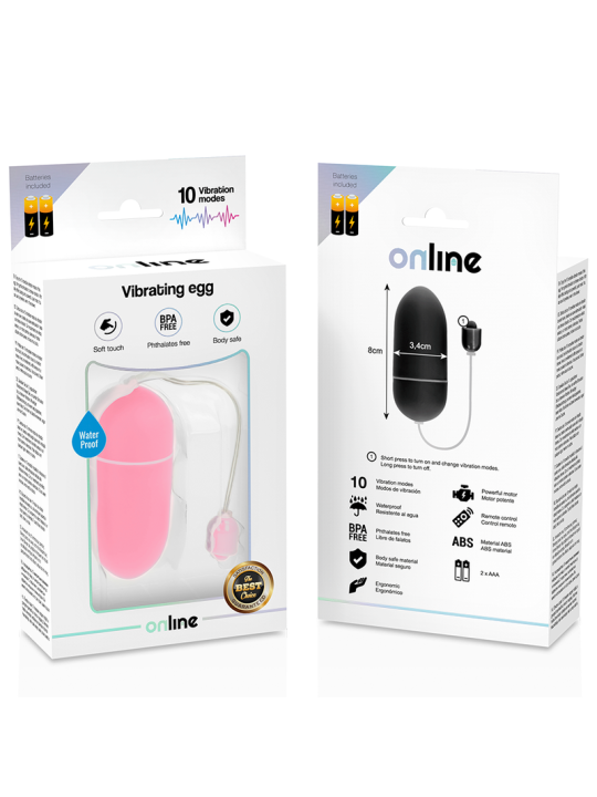ONLINE HUEVO VIBRADOR WATERPROOF ROSA