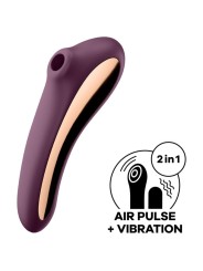 SATISFYER DUAL KISS ESTIMULADOR CLITORIS PURPURA