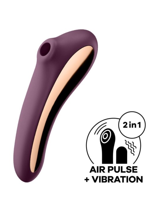 SATISFYER DUAL KISS ESTIMULADOR CLITORIS PURPURA