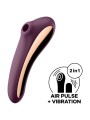 SATISFYER DUAL KISS ESTIMULADOR CLITORIS PURPURA