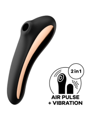 SATISFYER DUAL KISS ESTIMULADOR CLITORIS NEGRO