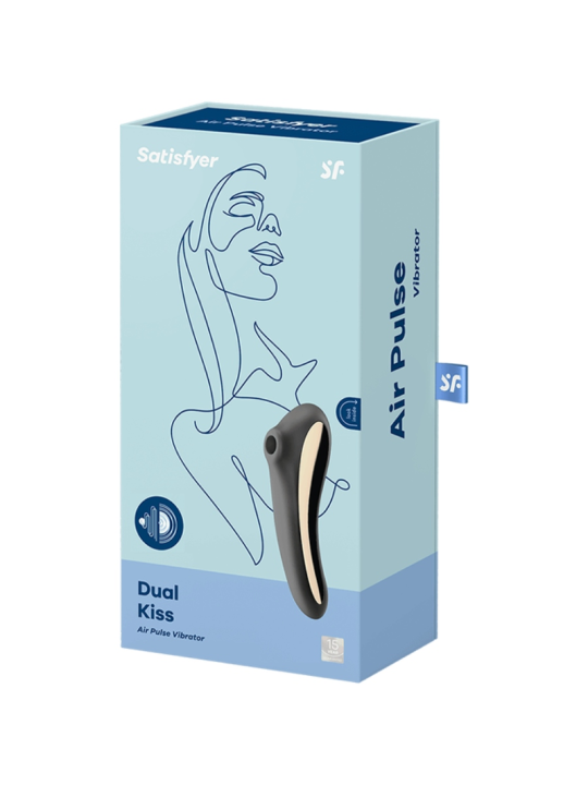 SATISFYER DUAL KISS ESTIMULADOR CLITORIS NEGRO