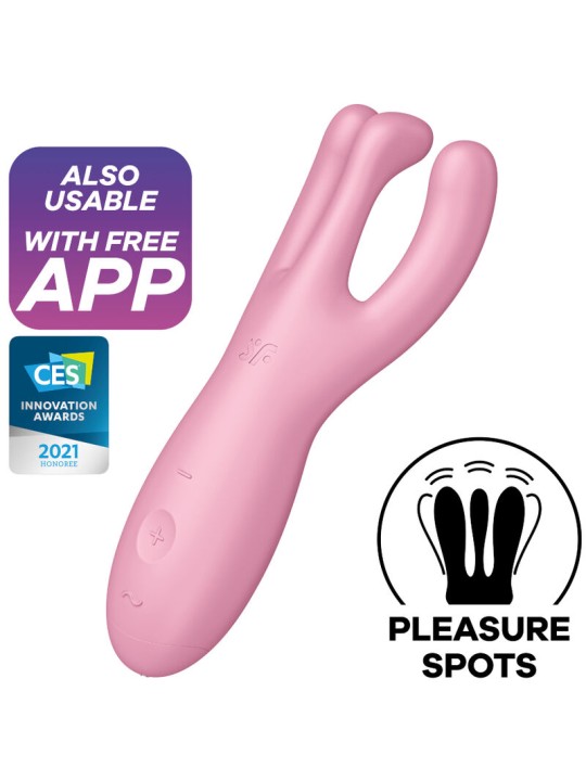 SATISFYER THREESOME 4 VIBRADOR APP ROSA