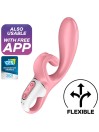 SATISFYER HUG ME VIBRADOR RABBIT APP AZUL