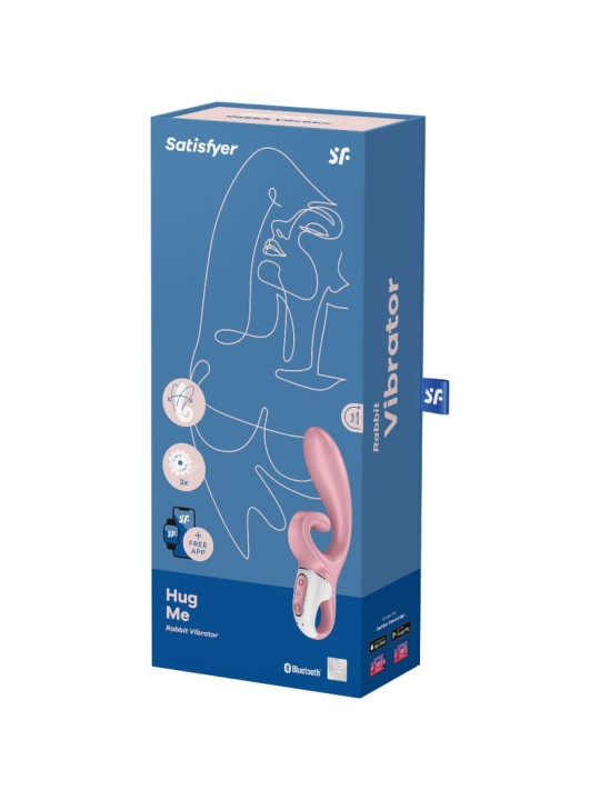 SATISFYER HUG ME VIBRADOR RABBIT APP AZUL