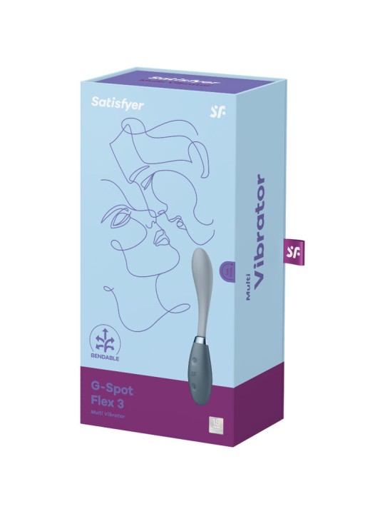 SATISFYER G SPOT FLEX 3 MULTI VIBRADOR GRIS