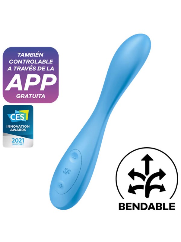 SATISFYER G SPOT FLEX 4 MULTI VIBRADOR APP AZUL