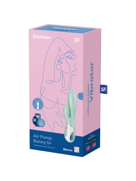 SATISFYER AIR PUMP BUNNY 5 VIBRADOR RABBIT INFLABLE APP VERDE