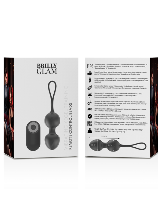 BRILLY GLAM VIBRATING KEGEL BEADS CONTROL REMOTO
