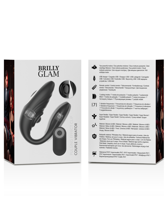 BRILLY GLAM COUPLE PULSING VIBRATING CONTROL REMOTO