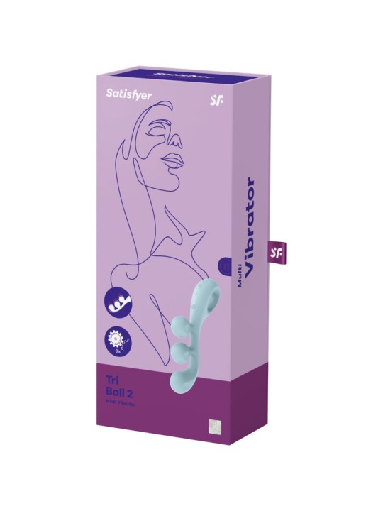 SATISFYER TRI BALL 2 MULTI VIBRADOR AZUL