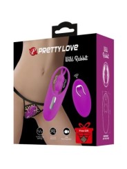 PRETTY LOVE WILD RABBIT ESTIMULADOR PARA BRAGUITA CON CONTROL REMOTO LILA