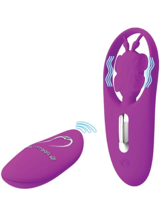 PRETTY LOVE DANCING BUTTERFLY ESTIMULADOR PARA BRAGUITA CON CONTROL REMOTO LILA