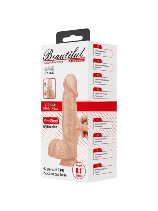 BAILE BEAUTIFUL ENCOUNTER CATOBLEPAS DILDO REALISTICO FLEXIBLE 206 CM NATURAL