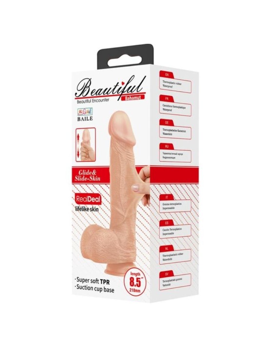BAILE BEAUTIFUL ENCOUNTER BAHAMUT DILDO REALISTICO FLEXIBLE 218 CM NATURAL