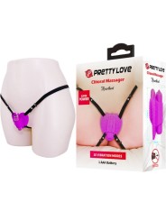 PRETTY LOVE MASAJEADOR DE CLITORIS HEARTBEAT 10 MODOS DE VIBRACION MORADO