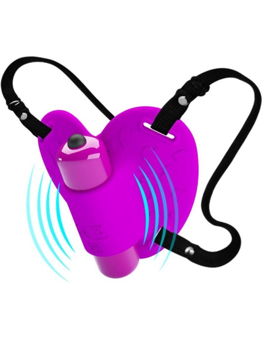 PRETTY LOVE MASAJEADOR DE CLITORIS HEARTBEAT 10 MODOS DE VIBRACION MORADO