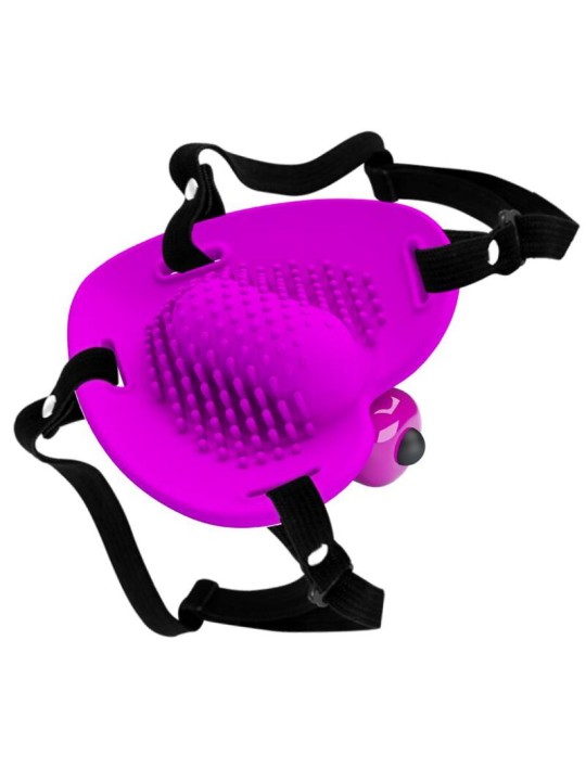 PRETTY LOVE MASAJEADOR DE CLITORIS HEARTBEAT 10 MODOS DE VIBRACION MORADO