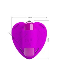 PRETTY LOVE MASAJEADOR DE CLITORIS HEARTBEAT 10 MODOS DE VIBRACION MORADO