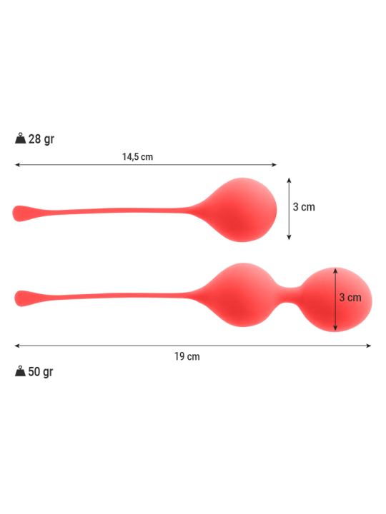 INTENSE BOLAS KEGEL PACK KENDALL ROJO