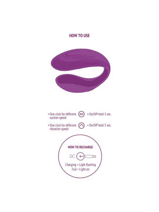 XOCOON BOUND LOVE VIBRADOR PARA PAREJAS MORADO