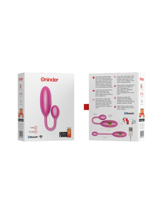 ONINDER DENVER HUEVO VIBRADOR ROSA 7 X 27 CM APP GRATUITA