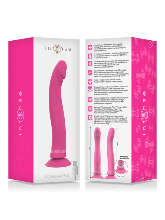 INTENSE MICHELANGELO DILDO VIBRADOR SILICONA ROSA