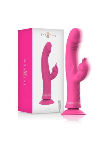 INTENSE JULIO VIBRADOR RABBIT SILICONA ROSA