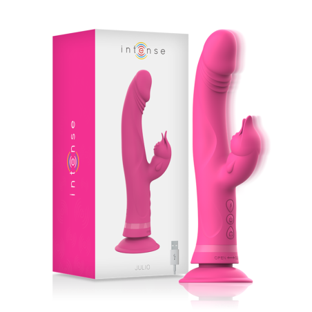 INTENSE JULIO VIBRADOR RABBIT SILICONA ROSA