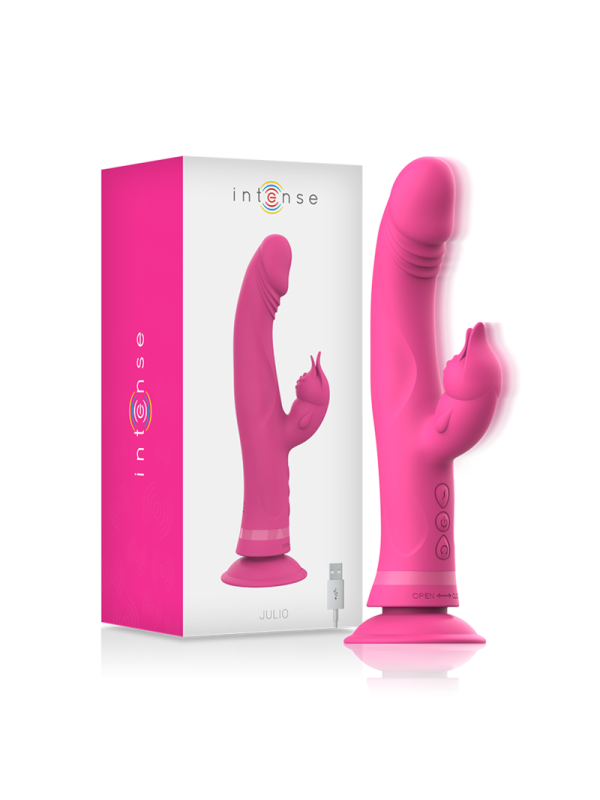INTENSE JULIO VIBRADOR RABBIT SILICONA ROSA