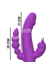 INTENSE CASANOVA VIBRADOR RABBIT SILICONA TRIPLE MOTOR MORADO