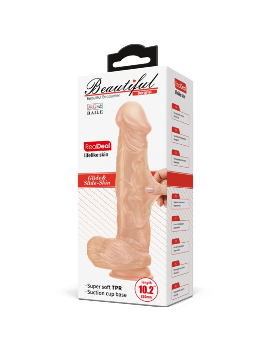 BAILE BEAUTIFUL ENCOUNTER BERGRISI DILDO REALISTICO FLEXIBLE 26 CM NATURAL